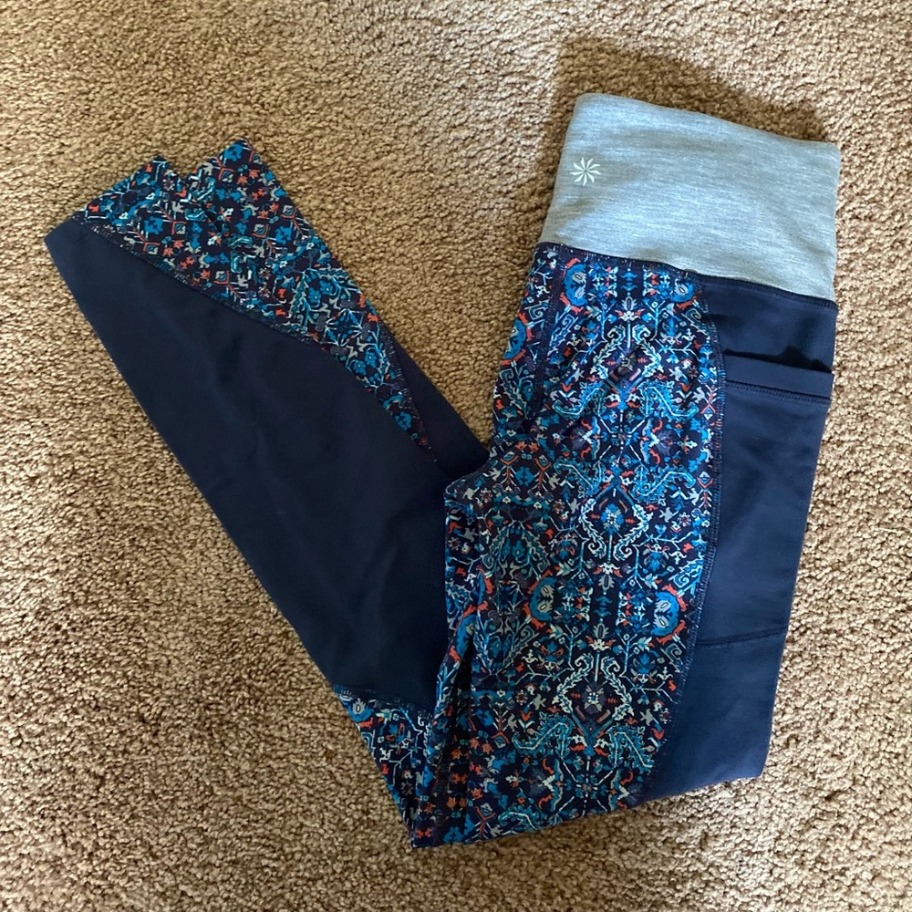 Athleta high rise tapestry chaturanga tight xs